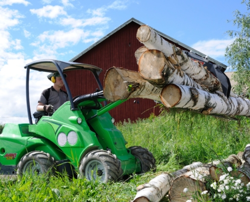 Holzgreifer Holzzange auf Palettengabel