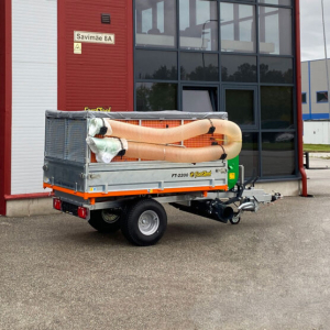 Laubsaugwagen, dreiseitig kippbar, Anhänger