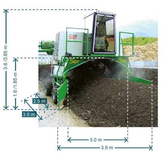 Gujer Kompostwender SGF 3100-S, kompostieren, biologisch abbaubar, selbstfahrend